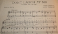 Norman Wisdom Sheet music Dont laugh at me (3)
