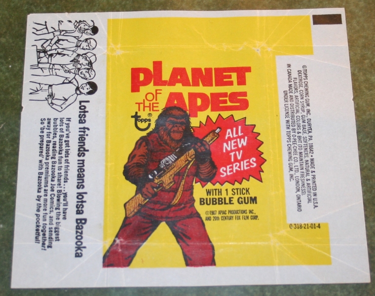 Planet of the Apes MAGNET 2"x3" Refrigerator Locker Trading Card Wrapper Gum